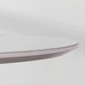 Mesa de Jantar Cone Redonda 80 Cm - Lâmina de Madeira Cinamomo e Laca Branca com Vidro - 3