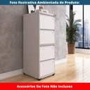 Ver imagem 6 de Armário de Arquivo de Aço Pandin 4 Gavetas Gavetas Cinza/branco