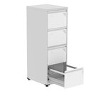 Ver imagem 2 de Armário de Arquivo de Aço Pandin 4 Gavetas Gavetas Cinza/branco