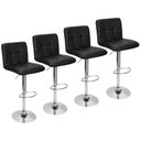 Ver imagem 1 de Kit 4 Banquetas Confort Gomos Estofada Giratória Preta Preto