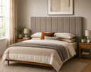 Ver imagem 1 de Cabeceira para Cama Casal Queen Estofada 1,58 m Mel Vilajo: Suede Camurça