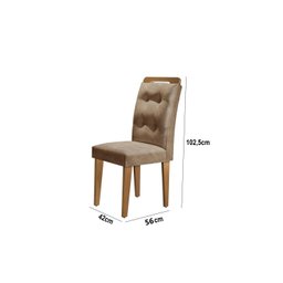 Conjunto Sala de Jantar Mesa e 6 Cadeiras Amanda Espresso Móveis - 4