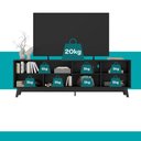 Ver imagem 5 de Rack para TV Ventura Carraro Preto Touch e Avelã