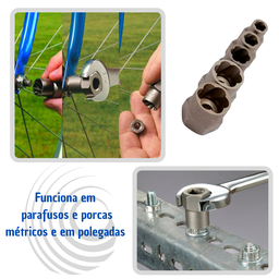 Conjunto Extrator Para Parafusos E Porcas Bolt Grip 5 Peças - 7 Conjunto Extrator Para Parafusos E Porcas Bolt Grip 5 Peças - 7