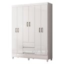 Ver imagem 1 de Guarda Roupa Casal 6 Portas com Pés Fit Branco Brilho - Santos Andirá