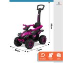 Ver imagem 2 de Mini Quadriciclo Infantil Passeio com Empurrador Luz e Som Rosa