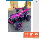 Ver imagem 5 de Mini Quadriciclo Infantil Passeio com Empurrador Luz e Som Rosa