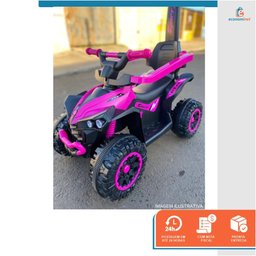 Mini Quadriciclo Infantil Passeio com Empurrador Luz e Som Rosa - 5