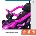 Ver imagem 3 de Mini Quadriciclo Infantil Passeio com Empurrador Luz e Som Rosa