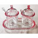 Ver imagem 2 de Travessa Oval de Cristal Borda Coração 25cmx13cmx2,5cm- Lyor