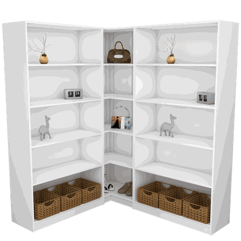 KIT CLOSET MODULAR M79.2021.B (102, 49X2) CASA, QUARTO MUNDI MOVEIS