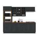Ver imagem 2 de Cozinha Modulada 5 Peças 100% MDF Bari com Vidro Chumbo