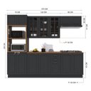 Ver imagem 3 de Cozinha Modulada 5 Peças 100% MDF Bari com Vidro Chumbo
