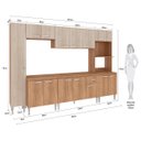 Ver imagem 3 de Cozinha Modulada Max 295 Cm Balcão Tampo Cooktop Nicho Forno/micro Mdp Carvalho Blanche - Clicklar