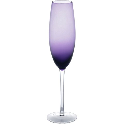 Jogo 2 Peças Taça de Vidro 230ml Violeta 26x6x6cm Vinho Água Espumante Champagne