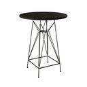 Ver imagem 4 de Jogo Mesa Bistrô Eames Preta 60Cm 3 Banquetas Vermelha Base Ferro Preto - Cor: Preto