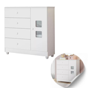 Ver imagem 1 de Cômoda Quarto Bebê Gavetas Mdf Resistente Unissex Moderna:branco