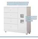 Ver imagem 6 de Cômoda Quarto Bebê Gavetas Mdf Resistente Unissex Moderna:branco