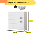 Ver imagem 4 de Cômoda Quarto Bebê Gavetas Mdf Resistente Unissex Moderna:branco