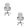 Kit 2 Cadeiras de Escritório Presidente Reclinável - Branco - 2