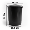 Ver imagem 3 de Lixeira Cesto  Grande 60L Tampa