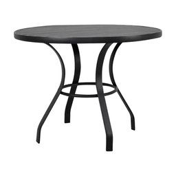 Mesa Prime em Aluminio Ripado Preto Redonda 1 Metro - 1