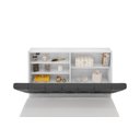 Ver imagem 4 de Cabeceira box Solteiro 0,88 Isis Branco com Painel Class Preto - Framar Móveis