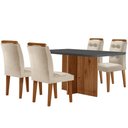 Ver imagem 2 de Sala de Jantar Mesa Olímpia 120CM MDF Canto Copo com 4 Cadeiras Carol Moderna