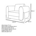 Ver imagem 7 de Poltrona Decorativa New Linho Cinza para Sala Pés Madeira Bz Home Decor