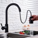 Ver imagem 2 de Torneira de Cozinha Gourmet Monocomando com Extensor Ducha Luxo - Preta
