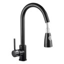 Ver imagem 3 de Torneira de Cozinha Gourmet Monocomando com Extensor Ducha Luxo - Preta