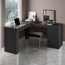 Ver imagem 1 de Escrivaninha e Penteadeira Camarim Star com Espelho Freijó/Off White - Ninho Decor