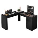 Ver imagem 5 de Escrivaninha e Penteadeira Camarim Star com Espelho Freijó/Off White - Ninho Decor