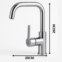 Ver imagem 3 de Torneira Gourmte Monocromada Bancada Quente/fria 360º Metal
