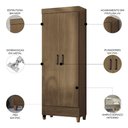 Ver imagem 3 de Armário Multiuso 60cm 2 Portas Thales Jequitibá S01 - Mpozenato