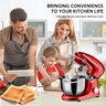 Seedeem Stand Mixer, 6qt, 660w, 6 Velocidades, Vermelho - 6