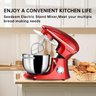 Seedeem Stand Mixer, 6qt, 660w, 6 Velocidades, Vermelho - 5