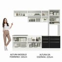 Ver imagem 6 de Armário de Cozinha Completa 260cm Branco/Preto Lux Madesa 08