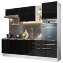 Ver imagem 3 de Armário de Cozinha Completa 260cm Branco/Preto Lux Madesa 08