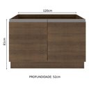 Ver imagem 3 de Balcão Gabinete de Pia Armário de Cozinha 120 cm 2 Portas Glamy Madesa