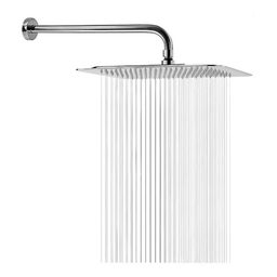 Ducha Quadrada 20x20 Slim Inox Chuveiro Aquecedor Solar Gás Banheiro Chuveirão Área Externa Lazer Pi - 3