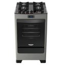 Ver imagem 3 de Fogão Supreme Timerglass Titanium 4 Bocas, Timer Digital, Mesa de Vidro, Bivolt, Dako. Supreme Timer