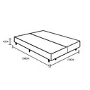 Ver imagem 2 de Cama Base Box Queen Bipartidao Sintético Branco 27x158x198 Rr Colchões