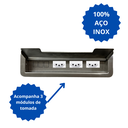 Ver imagem 6 de Caixa Embutir P/ Mesa Móveis 3 Tomadas 10a New Slim Moderno:escovado