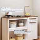 Ver imagem 6 de Balcão Cooktop Chicago 1 Porta 1 Gaveta MDP 114.5cm Kaiki Móveis