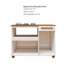 Ver imagem 4 de Balcão Cooktop Chicago 1 Porta 1 Gaveta MDP 114.5cm Kaiki Móveis