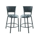 Ver imagem 1 de Kit 2 Banquetas Baixa de Cozinha Encosto Junco