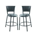 Ver imagem 1 de Kit 2 Banquetas Baixa de Cozinha Encosto Junco