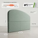 Ver imagem 4 de Cabeceira Cama Box Casal Colli 140cm Estofada Orgânica Moderna Bouclê Verde Menta - Desk Design