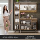 Ver imagem 6 de Armário de Cozinha Compacta 137cm Rustic Emilly Madesa 05